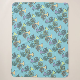 French Horns Band Class French Horn Teacher Sherpa Blanket
