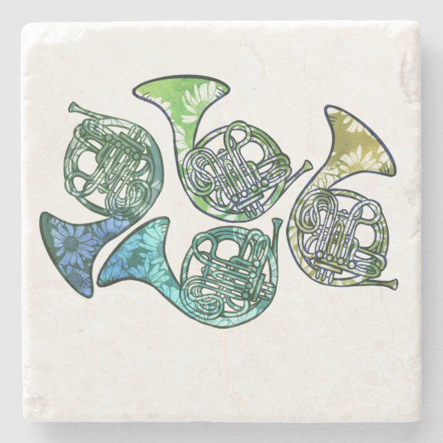 French Horns Daisy Band Class Teacher              Stone Coaster (Front)