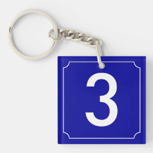 French House Number Key Ring