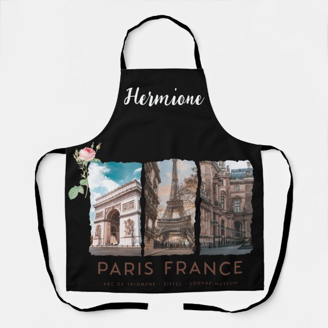 French Icons Custom Name Apron (Front)