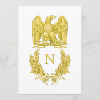 French Imperial Emblem Napoleon I invitation card