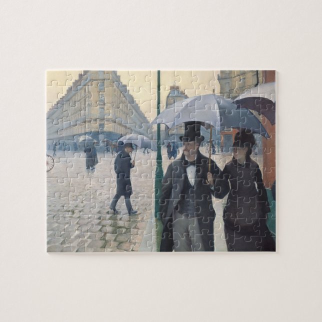 French Impressionism | Paris Street Rainy Day Jigsaw Puzzle (Horizontal)