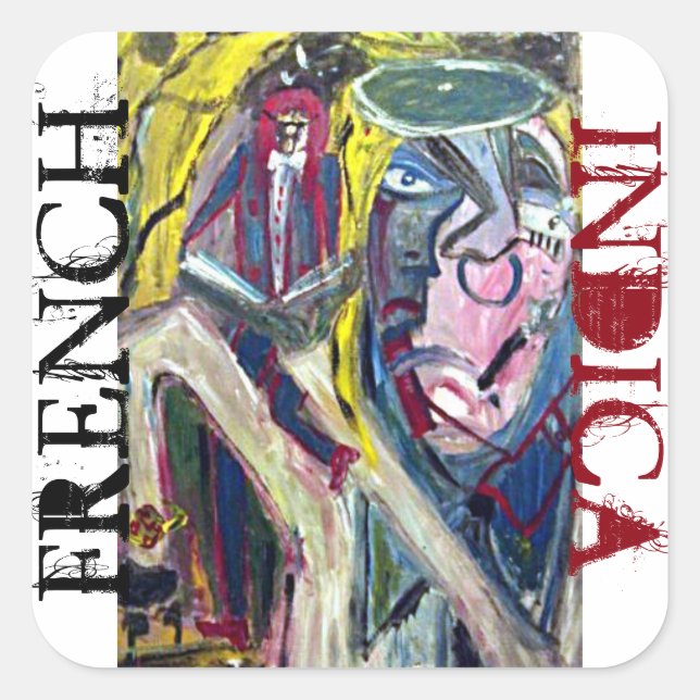 FRENCH INDICA SQUARE STICKER (Front)