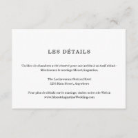 French Information / Details Enclosure Card