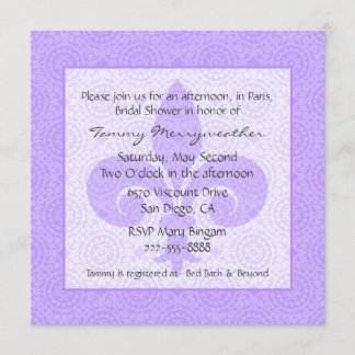 French Inspired Bridal Shower Invitation