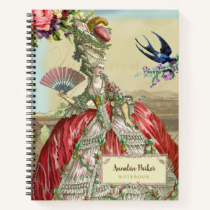 ,French inspired Marie Antoinette Personalized Notebook