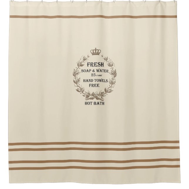 French Inspired Shower Curtain (Front)