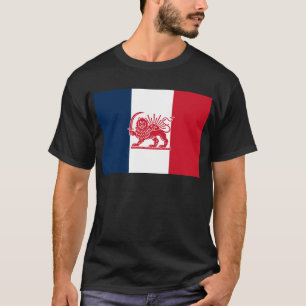 French Iranian Lion and Sun Heritage Flag T-Shirt