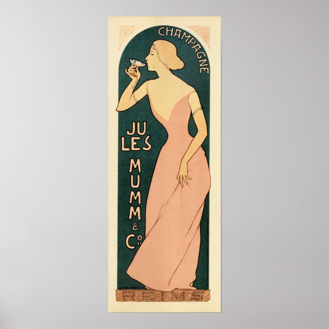 French JULES MUMM CHAMPAGNE Maurice Realier Dumas Poster (Front)