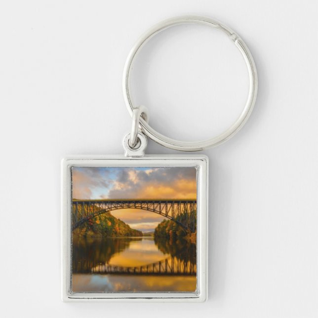 French King Bridge in Fall Key Ring (Front)