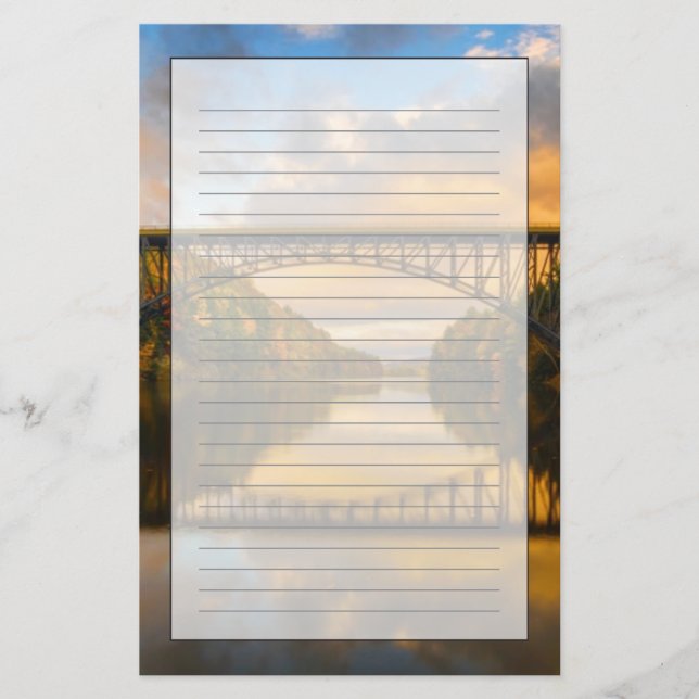 French King Bridge in Fall Stationery (Front)