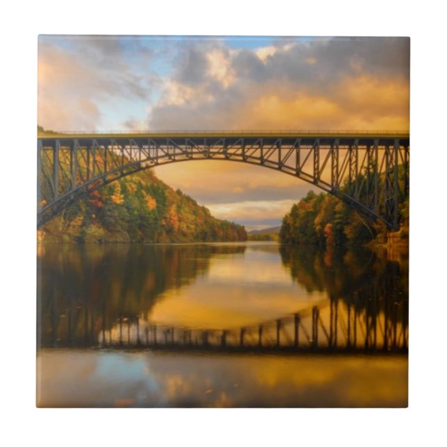 French King Bridge in Fall Tile (Front)