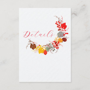 French Kissed Sweet Berry Grapes Flowers Wedding Enclosure Card