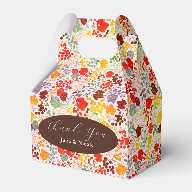 French Kissed Sweet Berry Grapes Flowers Wedding Favour Box (Front Side)