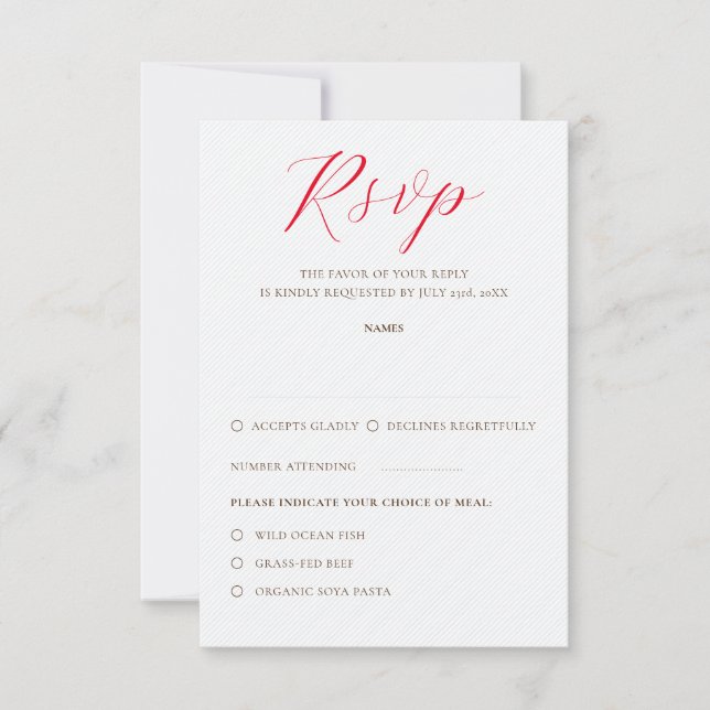 French Kissed Sweet Berry Grapes Flowers Wedding RSVP Card (Front)