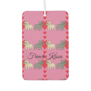 French Kisses Frenchies Car Air Freshener