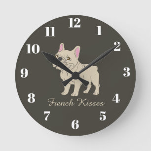 French Kisses Round Clock