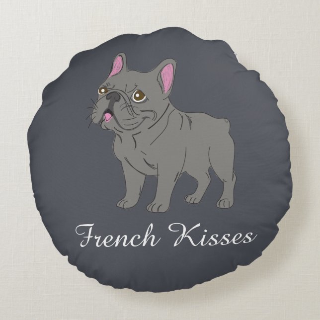 French Kisses Round Cushion (Back)