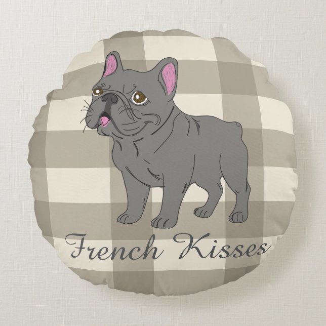 French Kisses Round Cushion (Front)