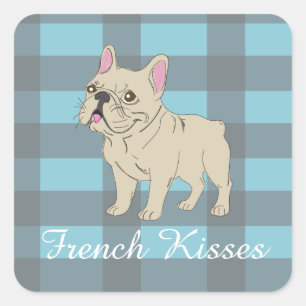 French Kisses Square Sticker