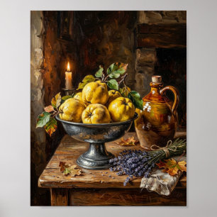 French Kitchen Copper Pots Quince II Poster