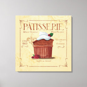 French Kitchen Decor Canvas, Chocolate Souffle