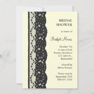 French Lace Bridal Shower (off white) Invitation