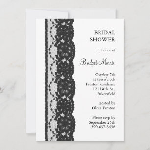 French Lace Bridal Shower (white) Invitation