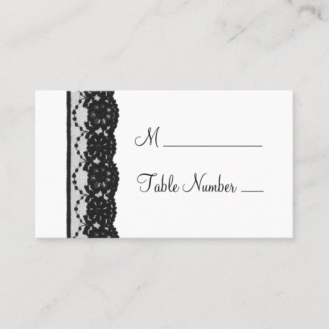 French Lace Place Card (white) (Front)