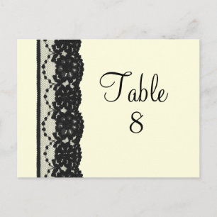 French Lace Table Numer Postcard (ivory)