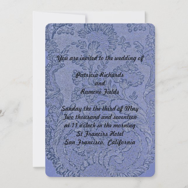 French Lace Wedding Invitation (Front)
