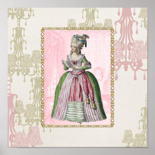 French Lady Pink Poster