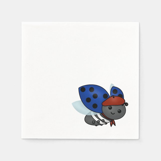 French Ladybug, smile Napkin (Front)