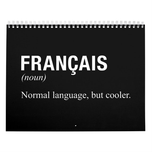 FRENCH Language Calendar (Cover)