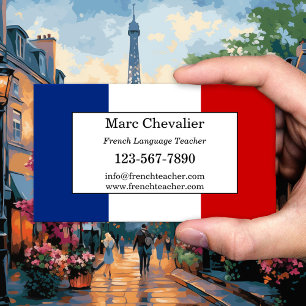 French Language Teacher Business Card