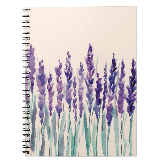 French lavander watercolor notebook (Front)