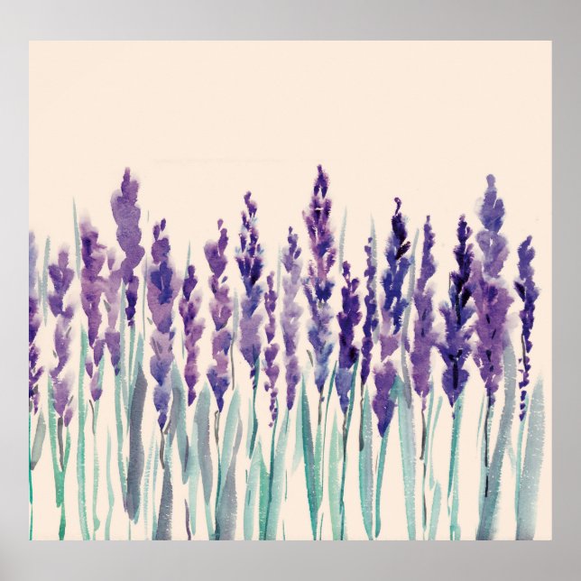 French lavander watercolor poster (Front)