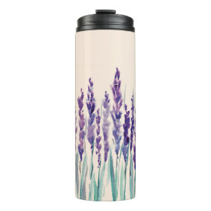 French lavander watercolor thermal tumbler