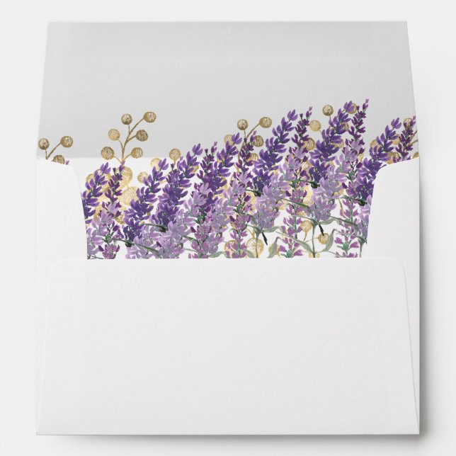 French Lavender Paris Eiffel Tower Envelope (Back (Bottom))