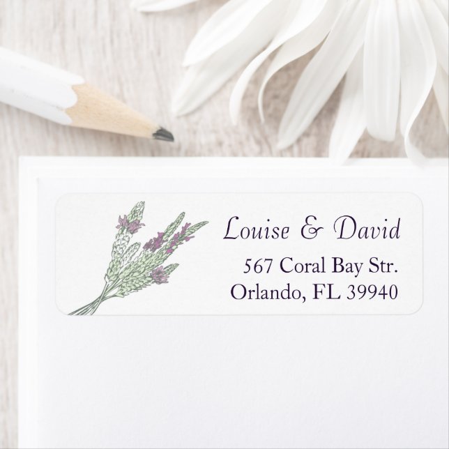 French Lavender Return Address Label (Insitu)