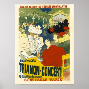 French LE TRIANON CONCERT at Great Elysee Gardens Poster