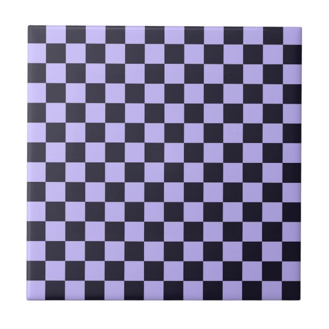 French lilac checkerboard pattern tile (Front)
