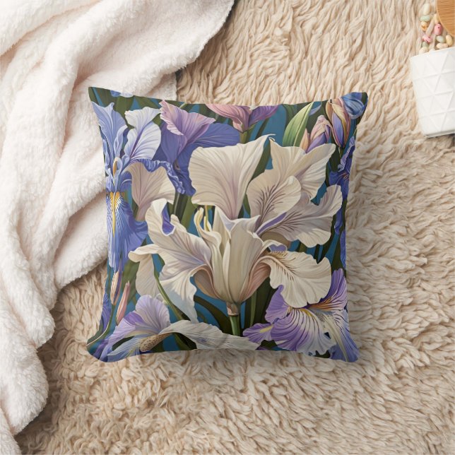 French Lilly and Iris Cushion (Blanket)