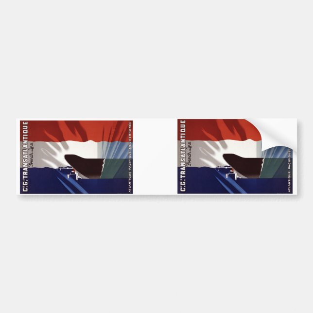 French Line Bumper Sticker (Front)
