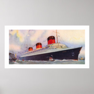 French Line's Normandie Poster
