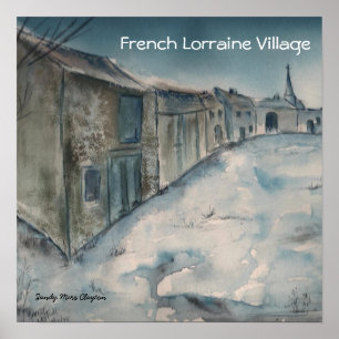 French Lorraine Village Poster