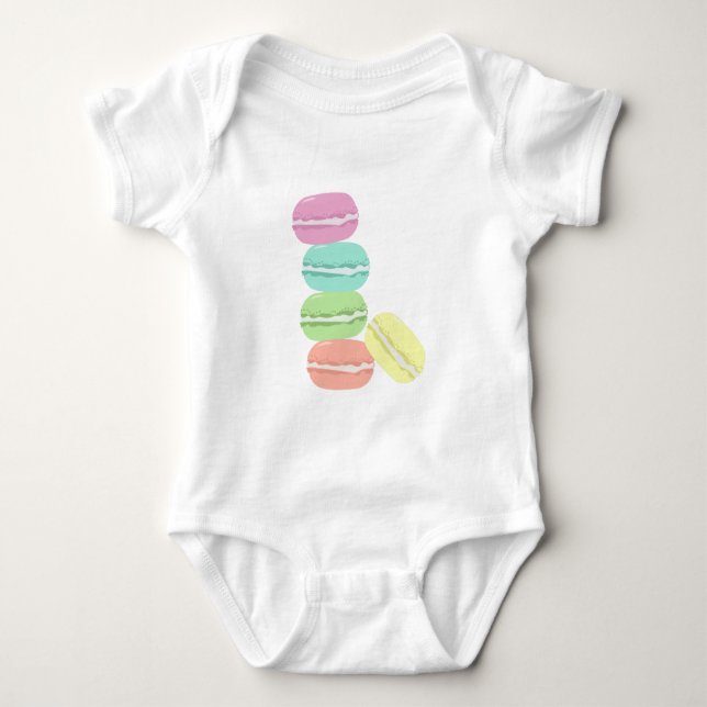 French Macaron Baby Bodysuit (Front)