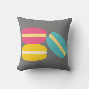 French macaron colorful cakes cushion