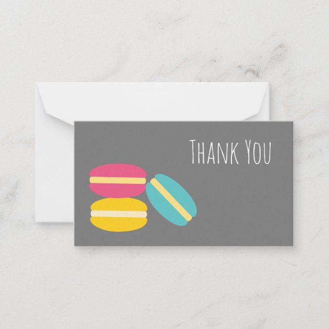 French macaron colourful cakes card (Front)