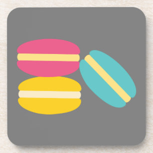 French macaron colourful cakes coaster